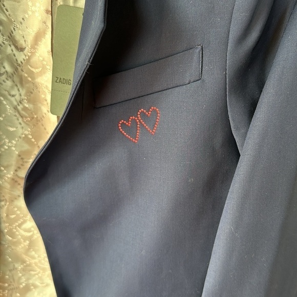 Zadig & Voltaire Very Heart Strass Wool Blazer size 38 or US size 6 - Picture 4 of 10